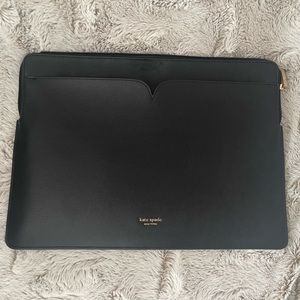 Kate Spade Black Leather Laptop Case | ⭐️in like new condition⭐️